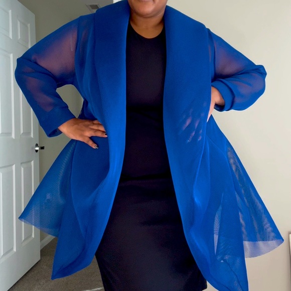 Royal blue mesh jacket - Picture 2 of 5